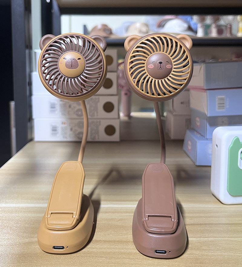 Adorable Animal Face Portable Desk Fan Bowlift