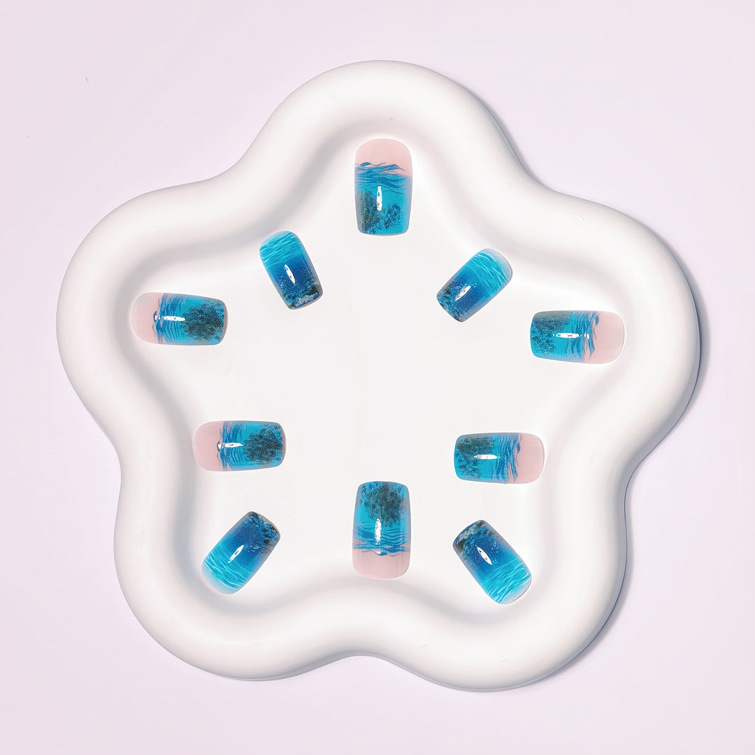 Underwater Jellyfish Nail Art Bowlift