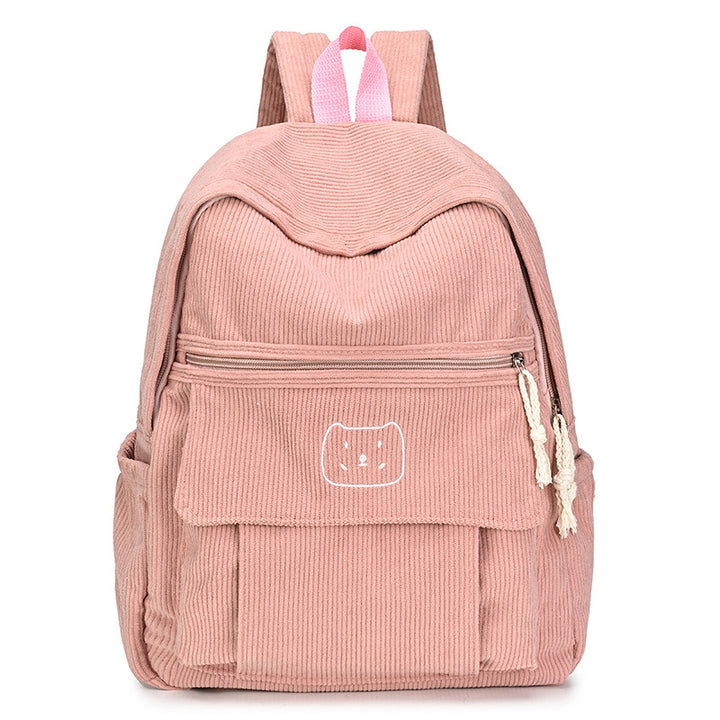 Plush Corduroy Motivational Backpack