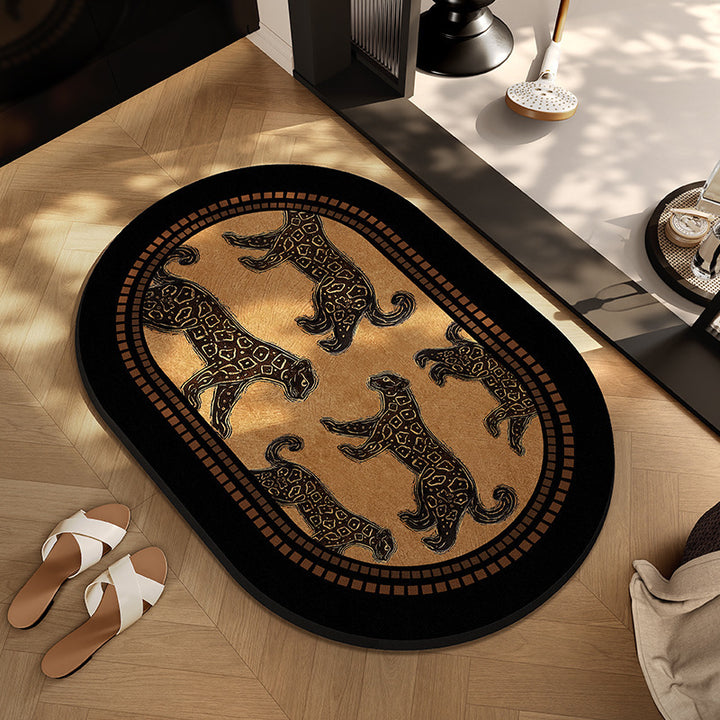Luxurious Floral Checkerboard Area Rug