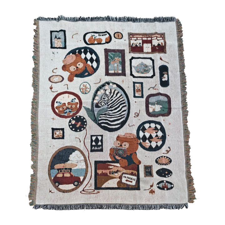 Whimsical Animal-Themed Wall Tapestry