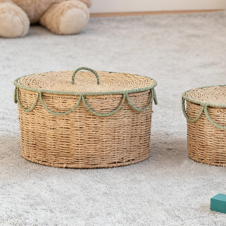 Handcrafted Vintage-Style Storage Basket Bowlift