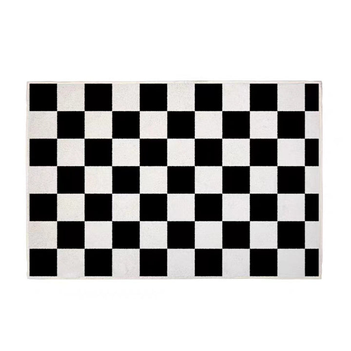 Unisex Stylish Checkered Bath Mat Bowlift