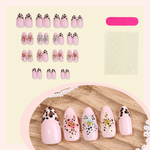 Artificial Nail Set with Floral and Animal Motifs Bowlift
