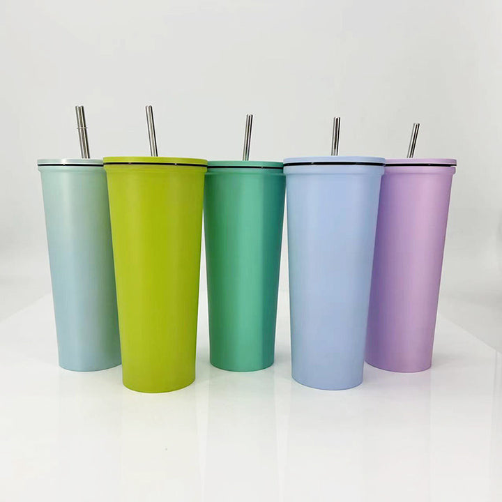 Ladies Drinking Cup with Stainless Steel Straw Bowlift