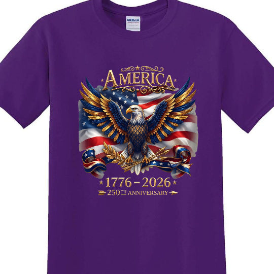 Unisex nan patriotic anniversary eagle graphic crewneck tee with flag print Bowlift