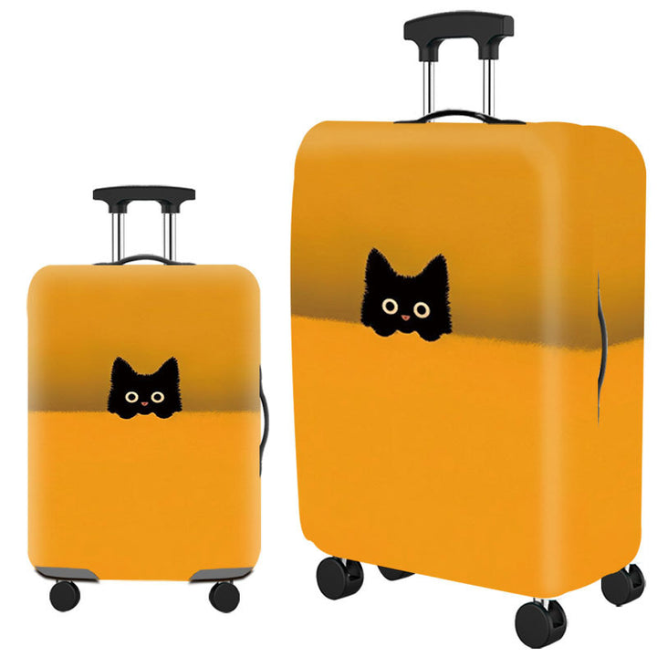 Artistic Cat-Themed Hard Shell Suitcase Bowlift