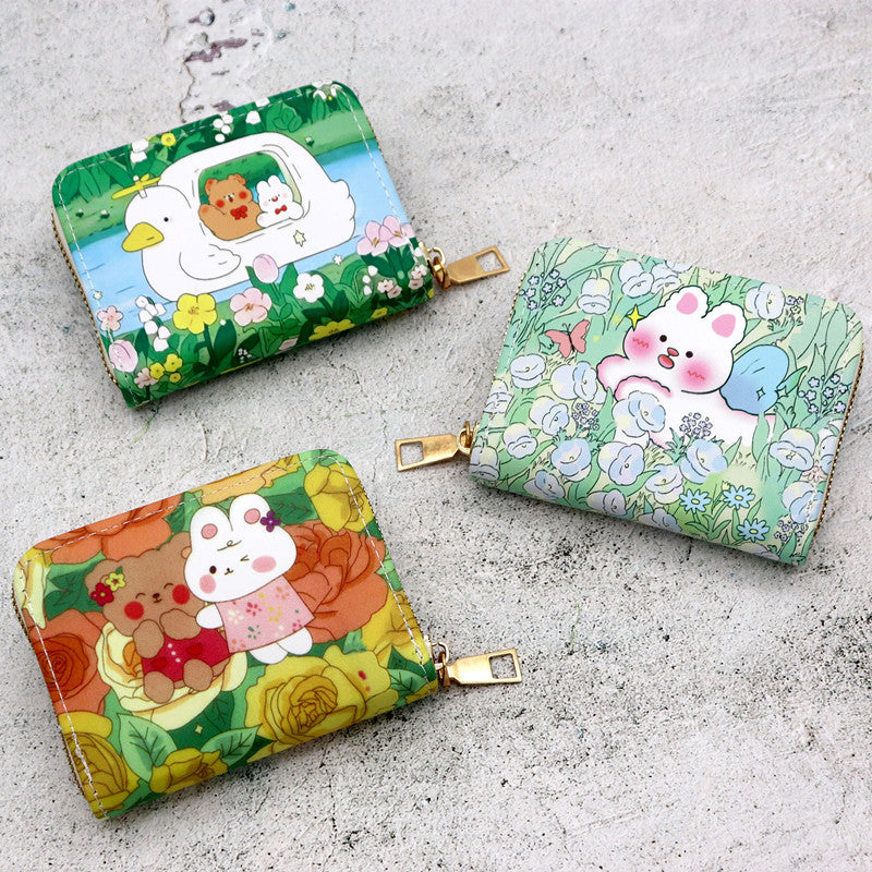 Cartoon-Themed Zip Wallet