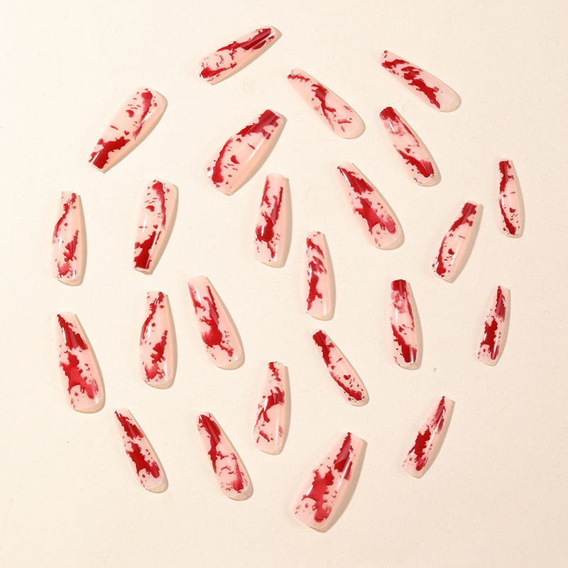 Artistic Blood Splatter Nail Art Extensions Bowlift