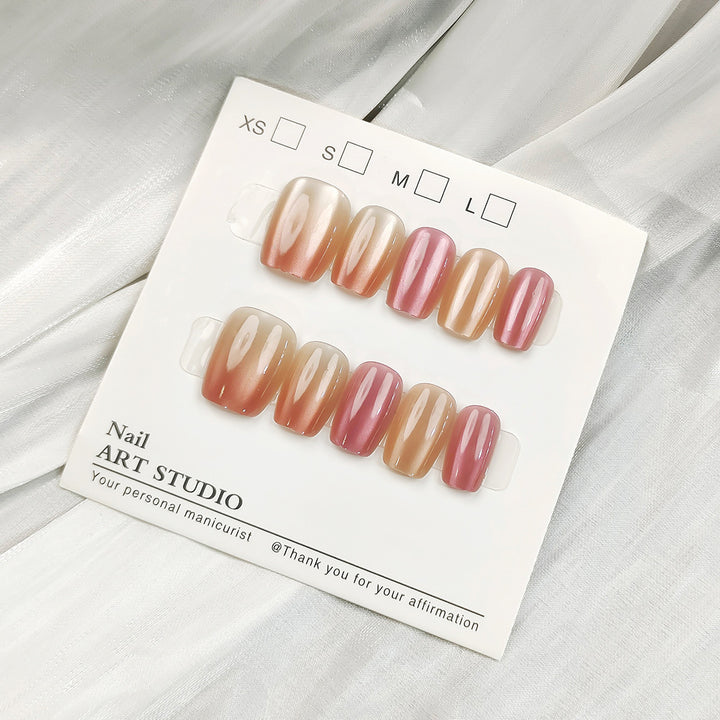 Glamorous artificial nails with holographic effect Bowlift