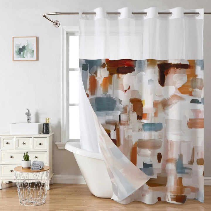 Artistic Floral Shower Curtain Bowlift