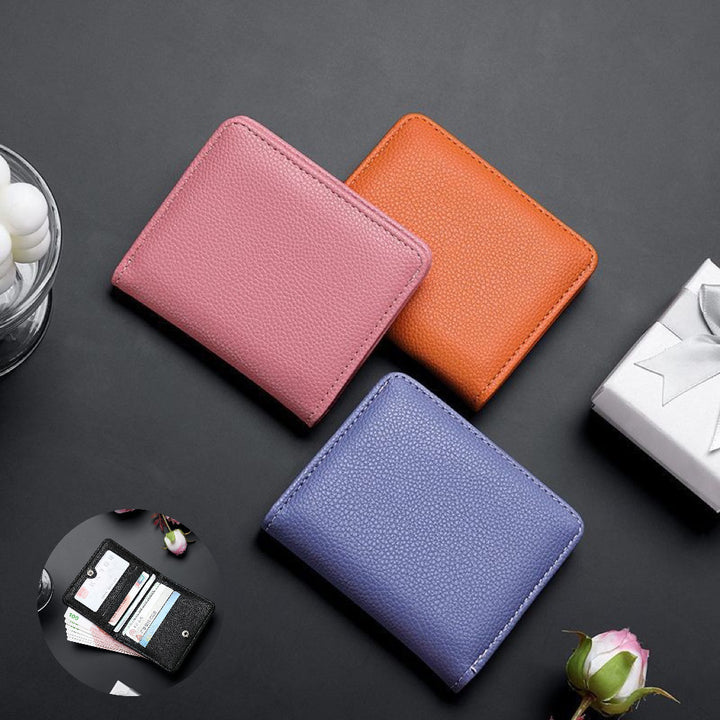 Pebbled Leather Bifold Wallet with RFID-Blocking and Multiple Card Slots Bowlift