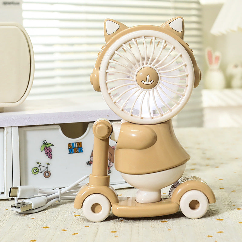 Ladies creative handheld fan in cute animal design Bowlift
