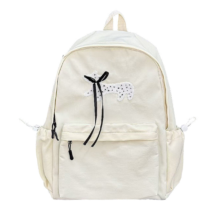 Backpack with Unique Dog Design and Practical Compartments Bowlift
