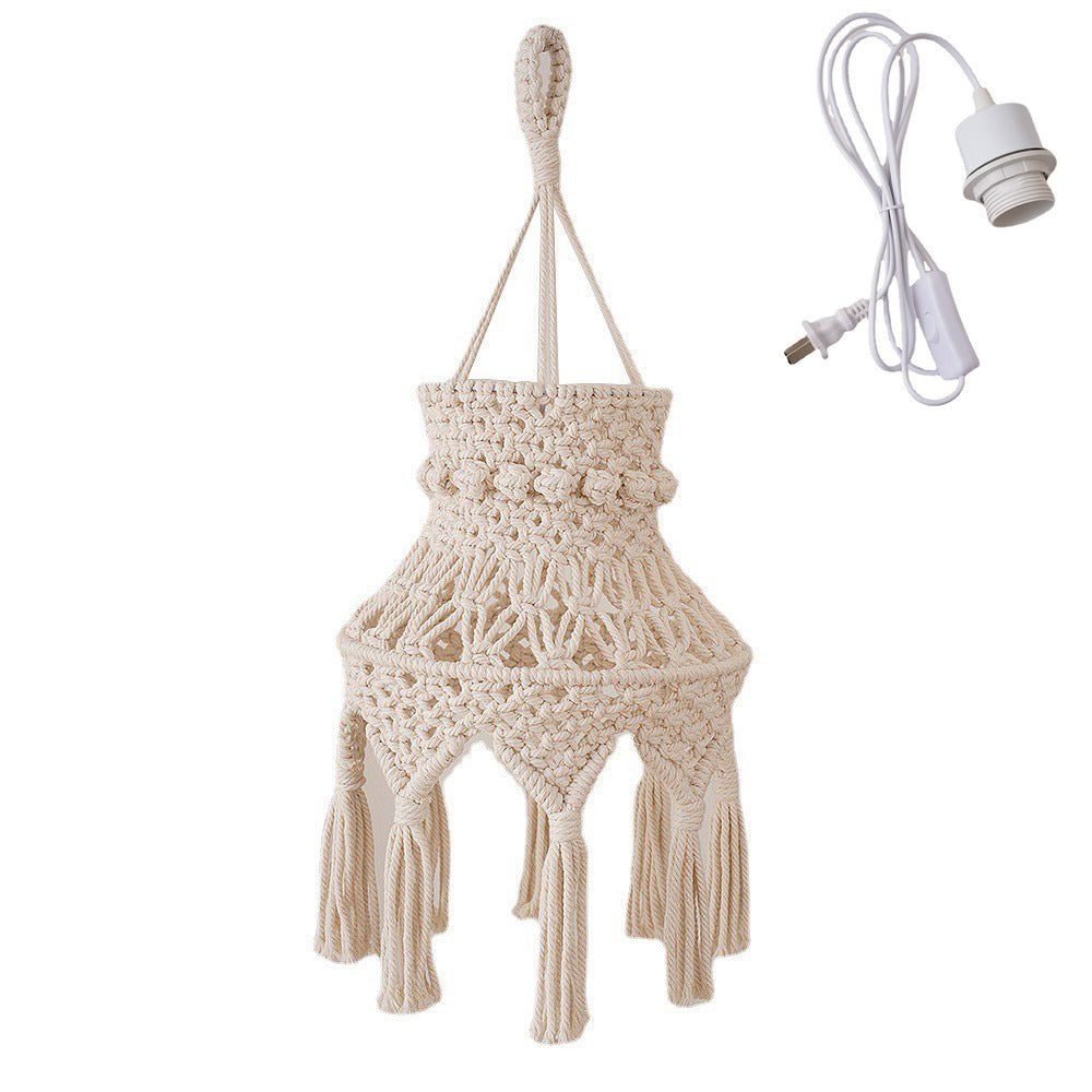 Macramé Hanging Light Fixture Bowlift