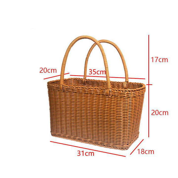 Handcrafted Woven Shopper Basket Bowlift