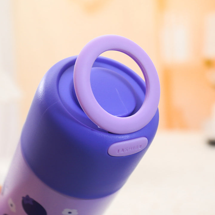 Women's Insulated Water Bottle with Fruity Design and Ergonomic Carry Handle Bowlift