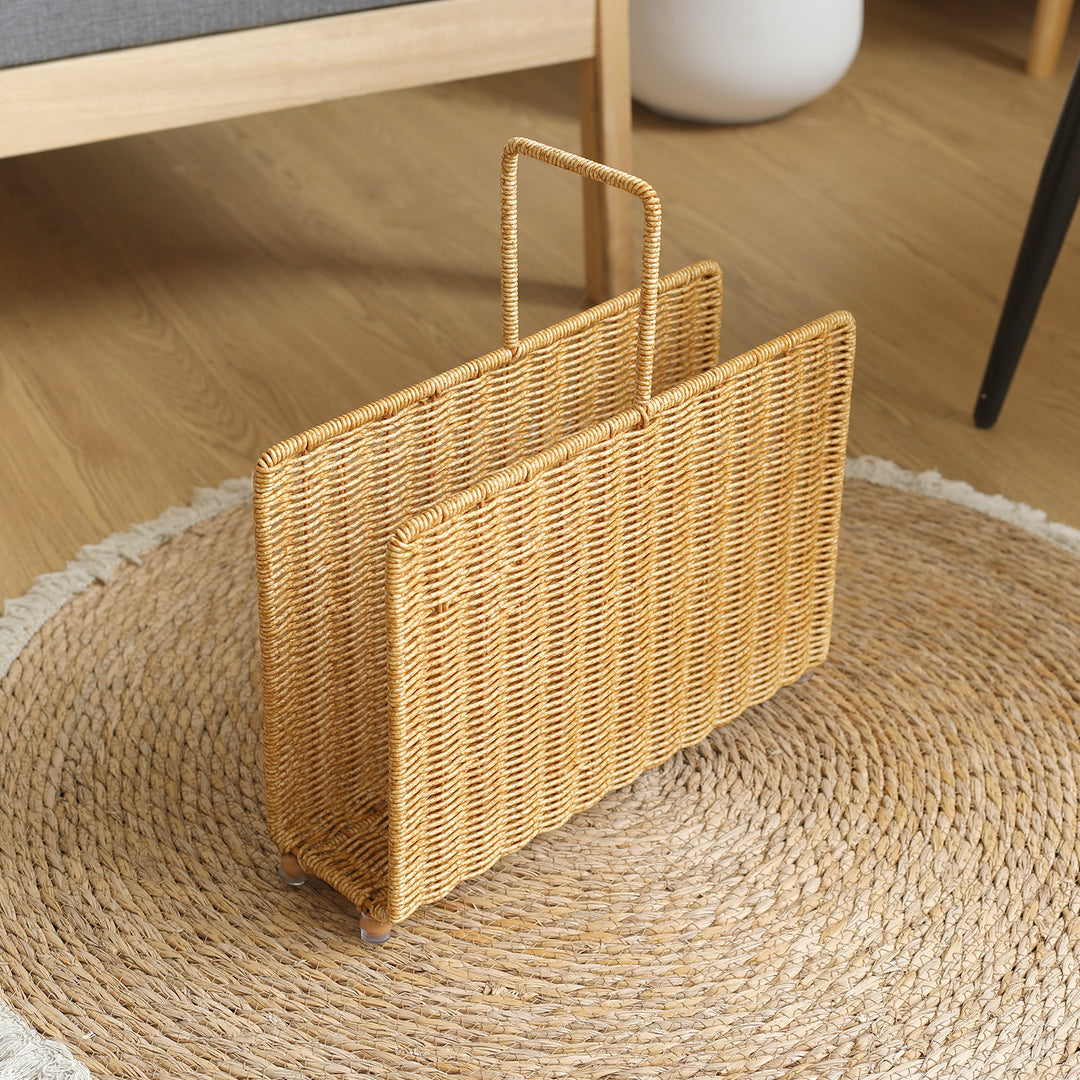 Spacious Woven Magazine Holder Bowlift