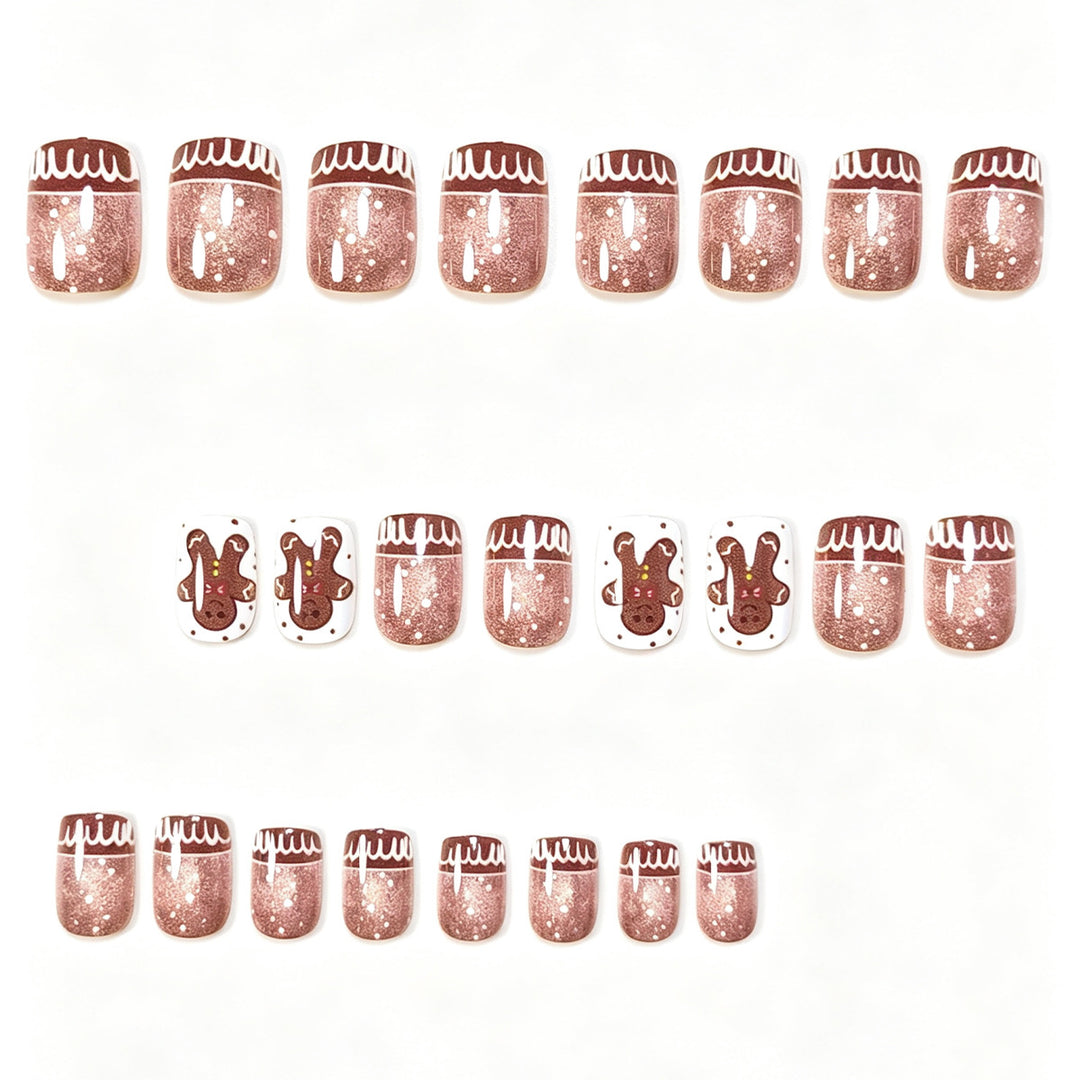 Gingerbread-Themed Nail Art Set Bowlift