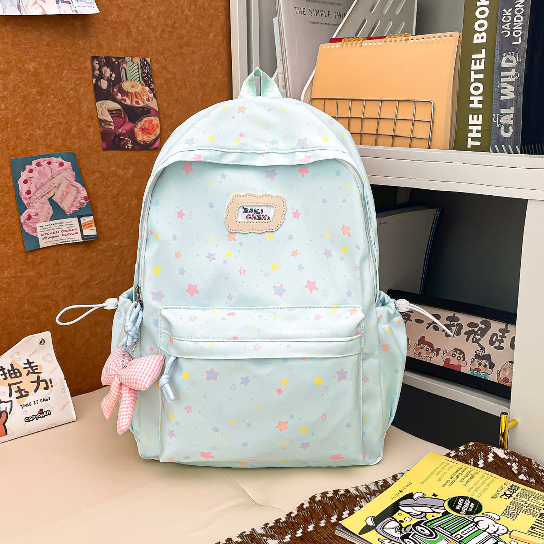 Playful Star Patterned Backpack