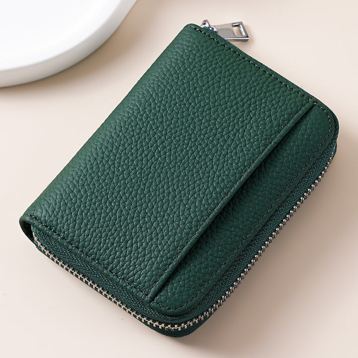 Multi-Functional Zippered Leather Wallet