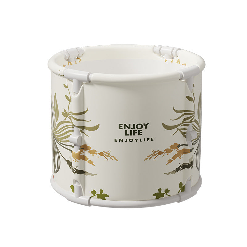 Ladies Foldable Storage Bucket with Playful Flower Design Bowlift