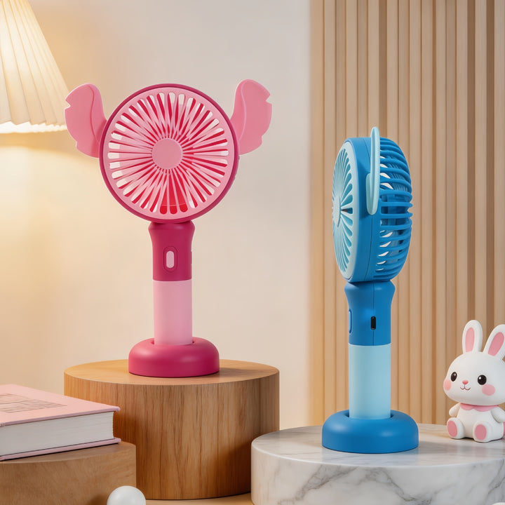 Women's Portable Hand Fan in Playful Elephant Design Bowlift