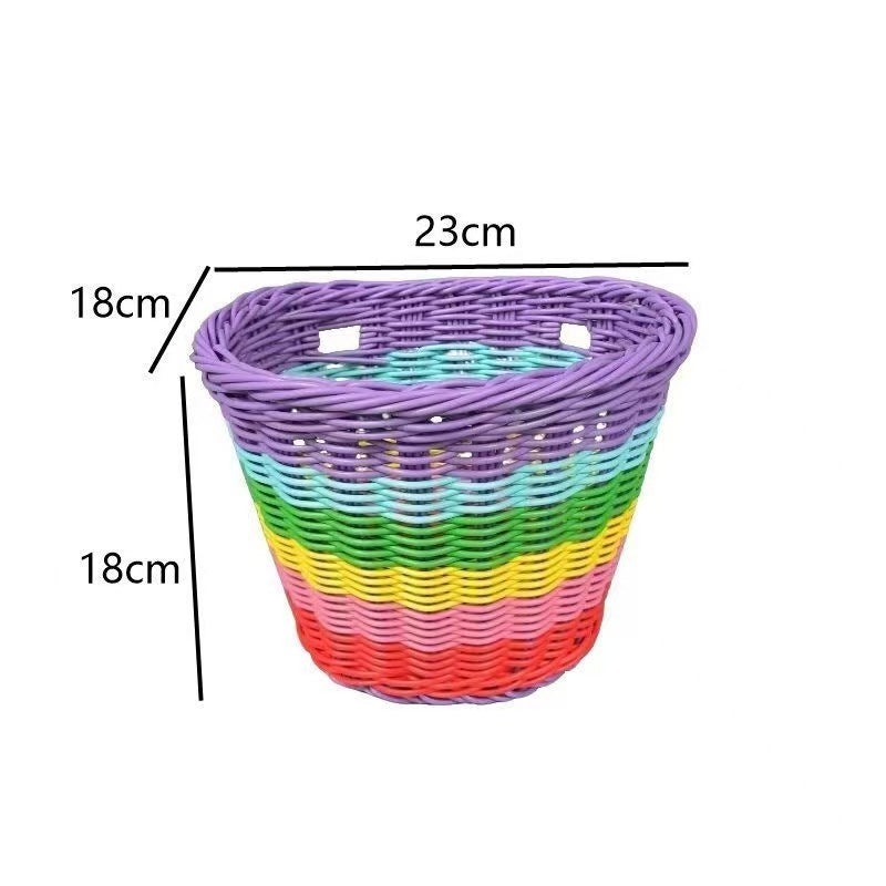Stylish Woven Storage Basket with Leather Straps Bowlift