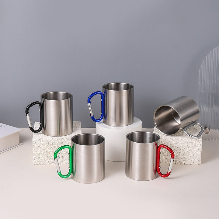 Women's Stainless Steel Coffee Mug with Carabiner Handle Bowlift