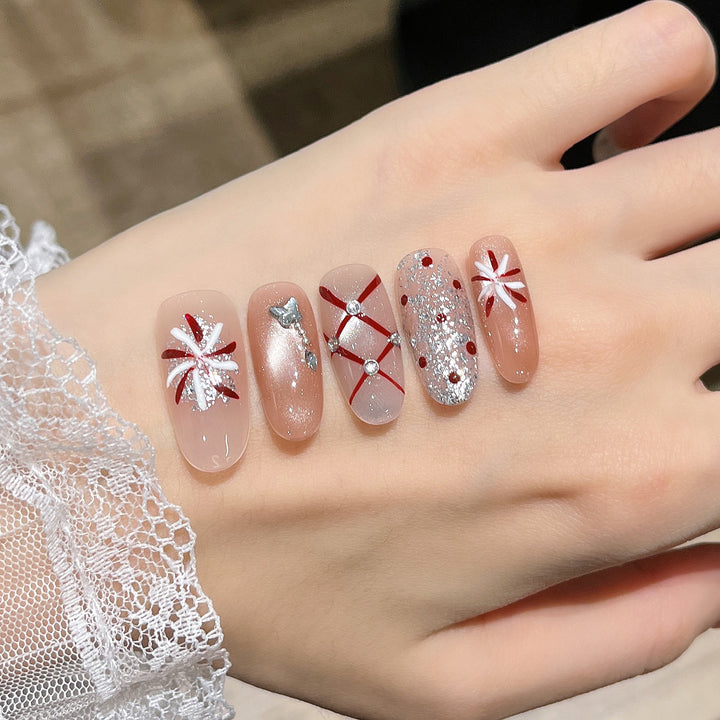 Decorative Animal Print Press-On Nail Set Bowlift