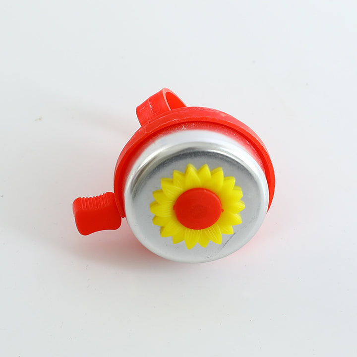 Playful Sunflower-Themed Bicycle Bell with Adjustable Universal Clamp and Metal Dome Bowlift