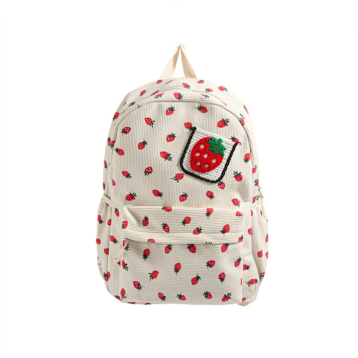 Backpack with Playful Strawberry Design Bowlift