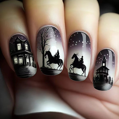 Artistic Night Scene Nail Art Bowlift