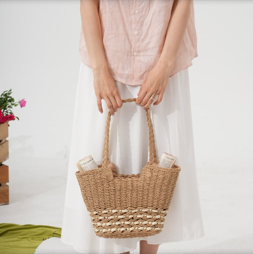 Braided tote bag with unique structure Bowlift