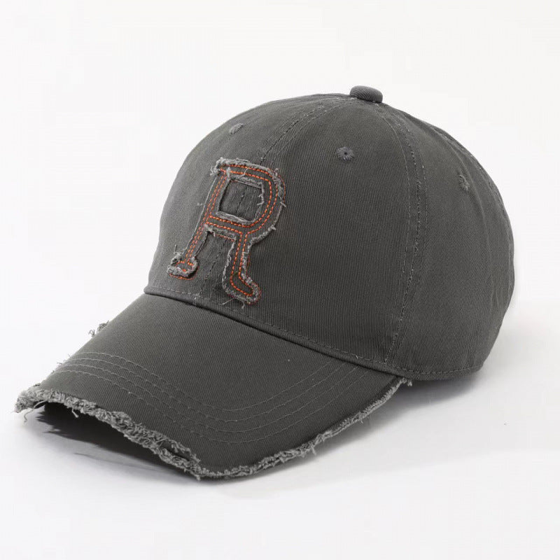 Women's Distressed Embroidered Baseball Cap Bowlift