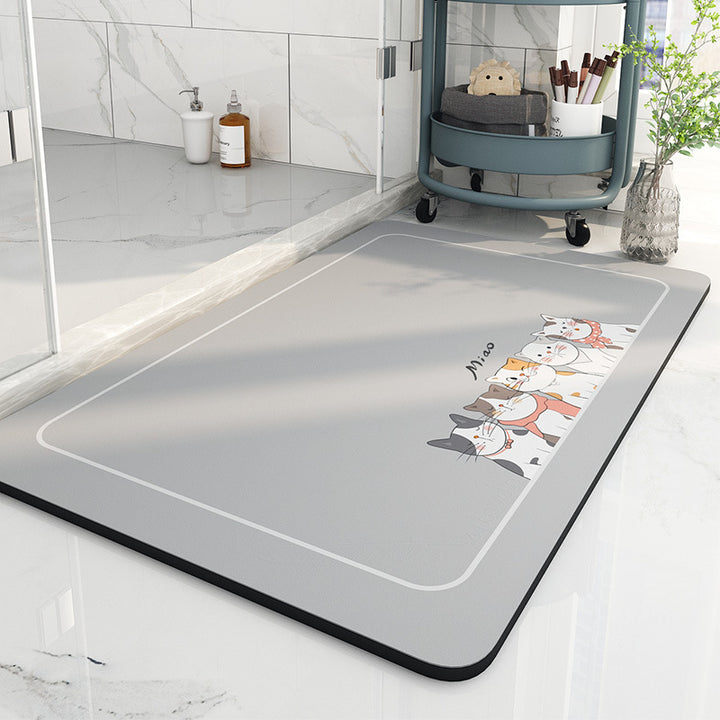 Cat-Themed Decorative Entry Mat Bowlift