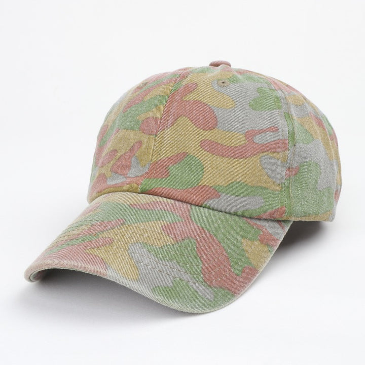 Unisex Camo Print Adjustable Baseball Cap Bowlift
