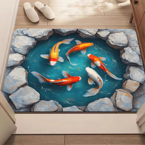Decorative Koi Fish Pond Mat