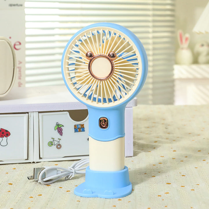 Women's Portable Hand Fan with Cute Animal Design Bowlift