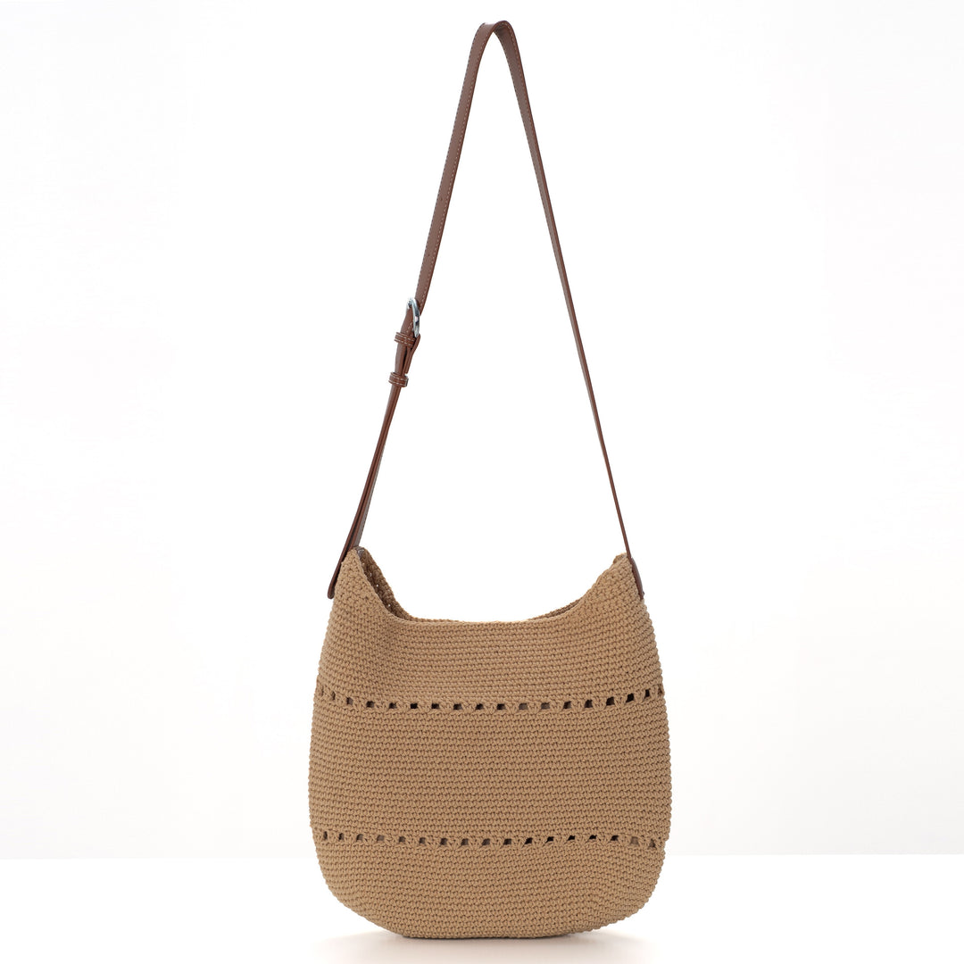 Comfortable crossbody bag made of crocheted material Bowlift