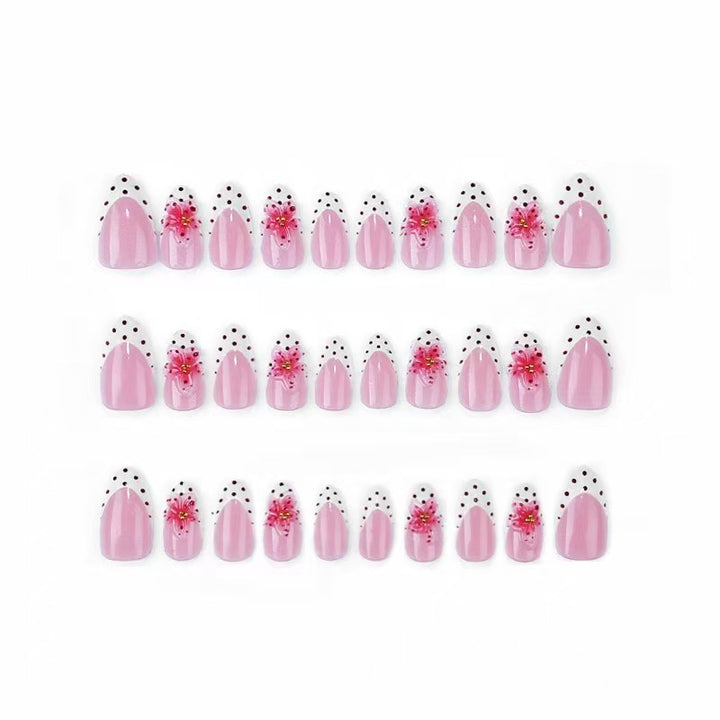 Artistic Floral Design Press-On Nails Bowlift