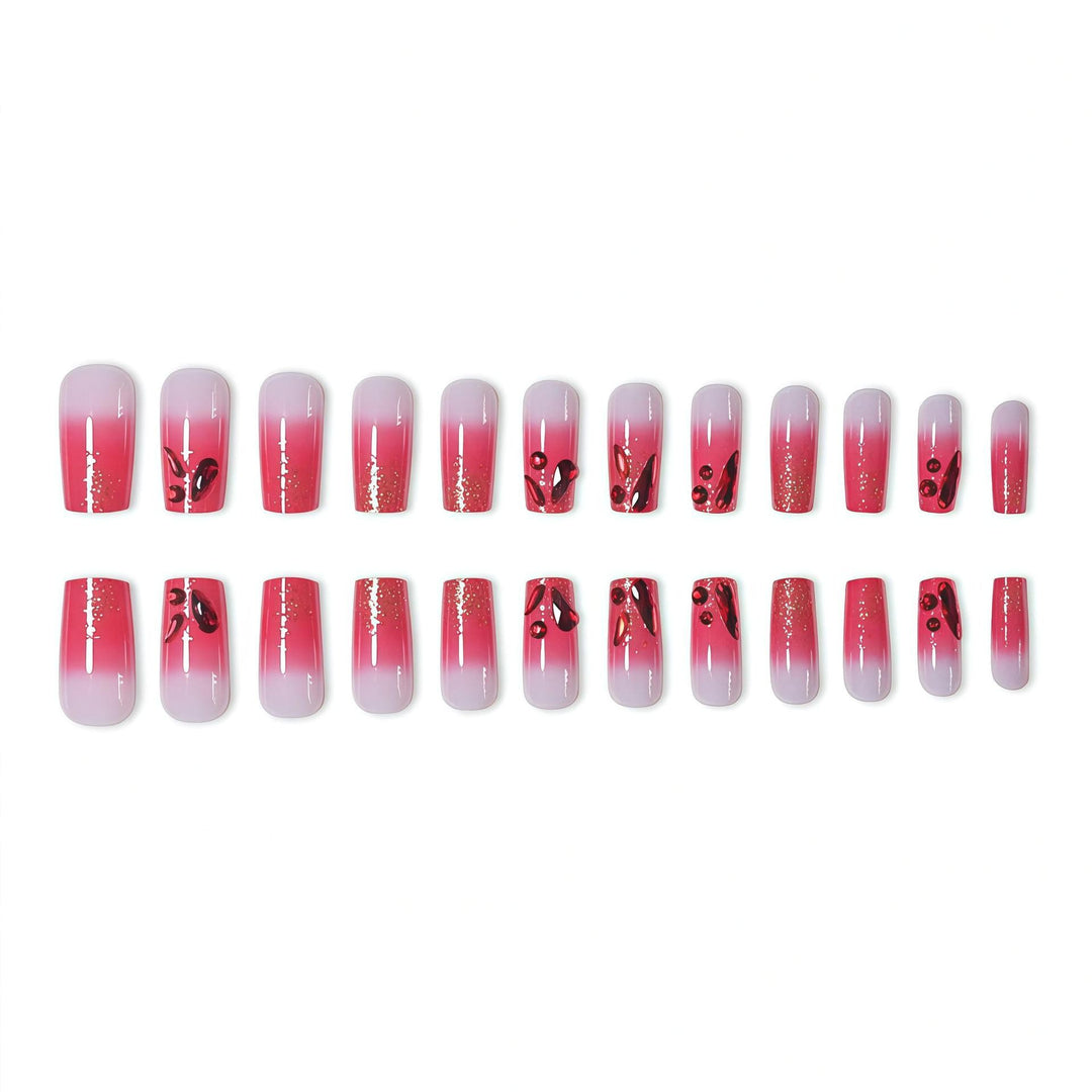 Elegant 3D Gemstone Press-On Nail Art Bowlift