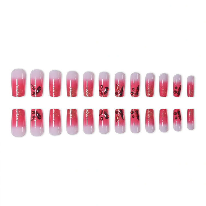 Elegant 3D Gemstone Press-On Nail Art Bowlift
