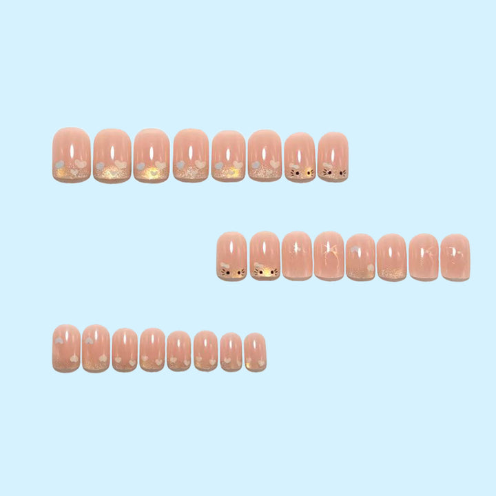 Artificial nails with luxurious glitter details Bowlift