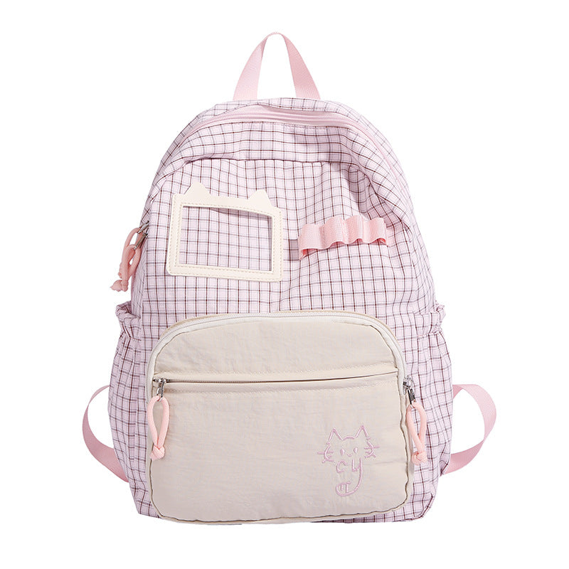 Cute Illustrated Cat Design Backpack Bowlift