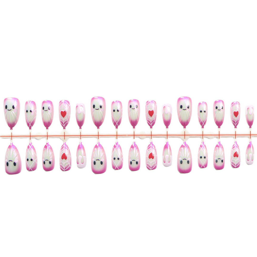 Whimsical Character Press-On Nail Art Set Bowlift