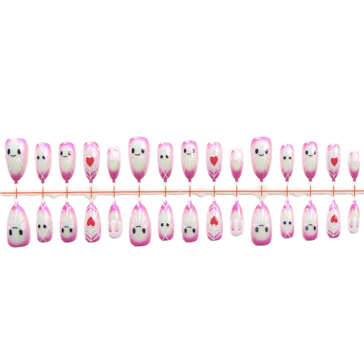 Whimsical Character Press-On Nail Art Set Bowlift
