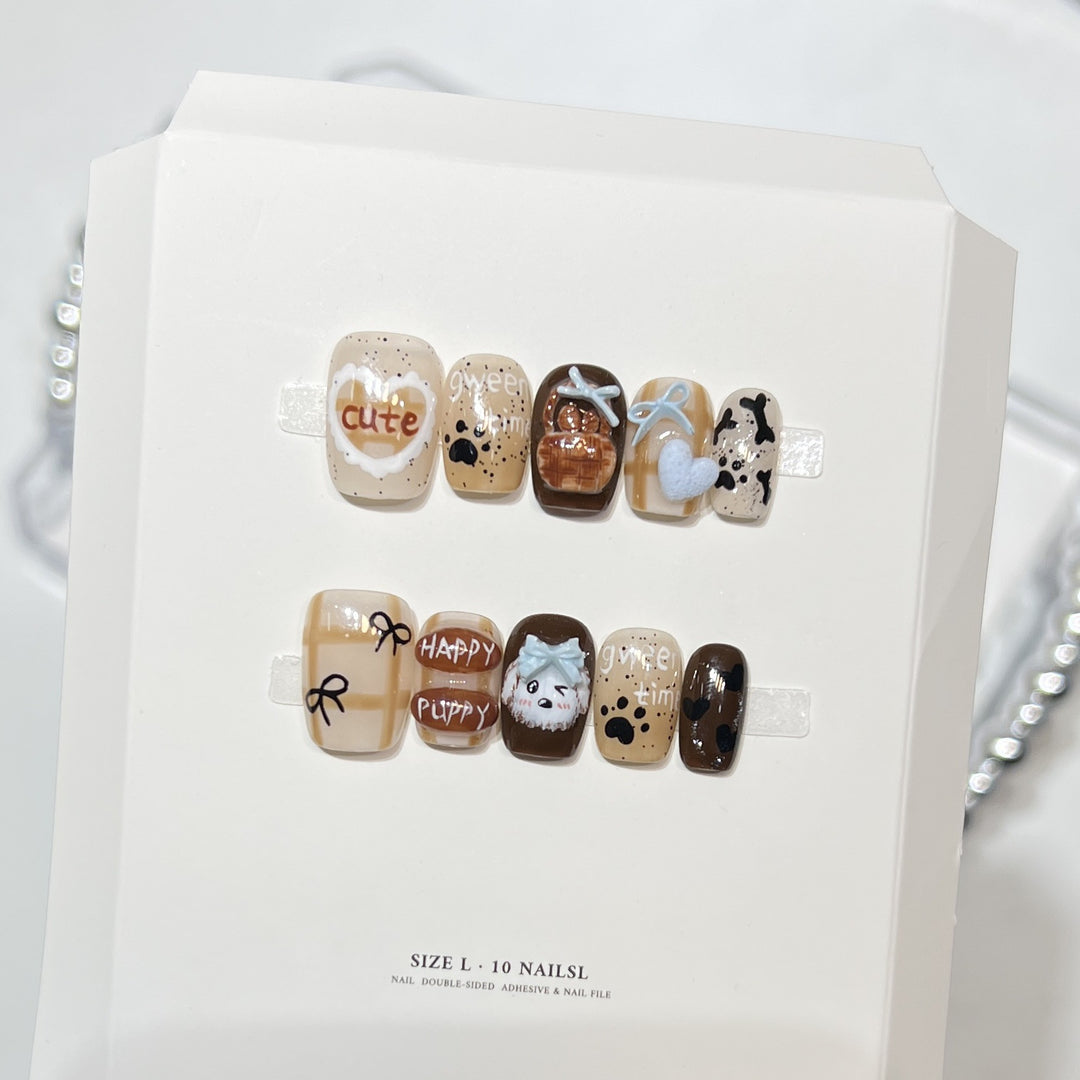 Themed Press-On Nail Art Set with Hello Kitty Designs Bowlift