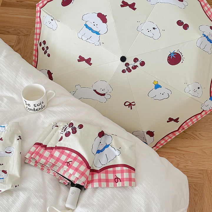 Women's Foldable Umbrella with Adorable Animal Design Bowlift