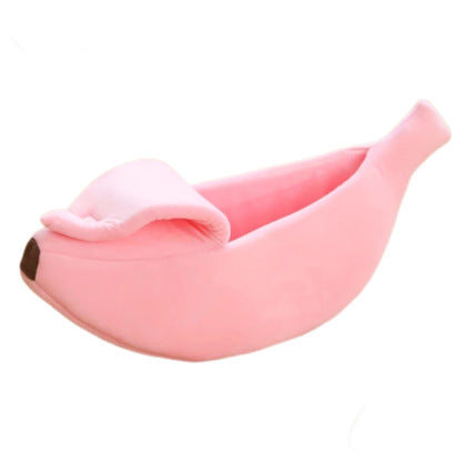 Banana-Shaped Cozy Cat Bed  Dog Bed